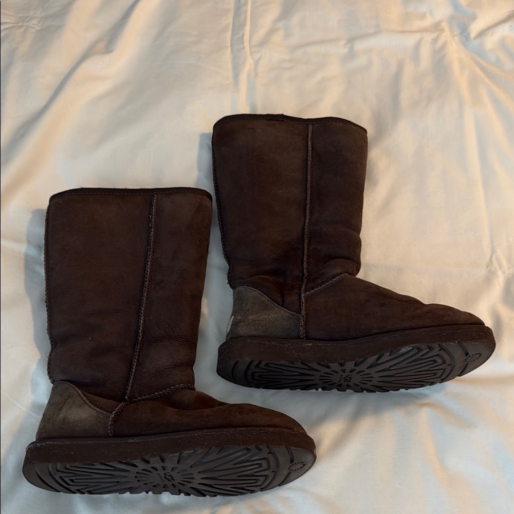 UGG Tall Brown Suede Boots lightly used